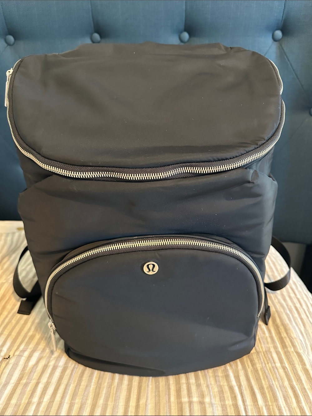 Lululemon Black Baby Diaper Backpack with Changing Pad